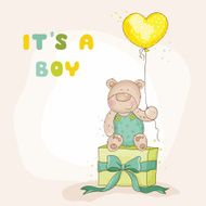 Baby Shower or Arrival Card - with Bear N14