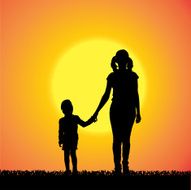 Vector silhouette of family N361