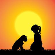 Vector silhouette of child N53