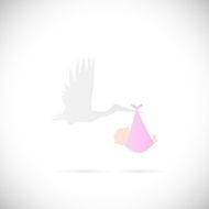 Stork and Baby Illustration N5