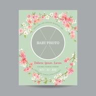 Baby Arrival or Shower Card - with Photo Frame N5