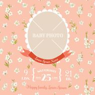 Baby Arrival Card - with Photo Frame N8