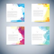 Set of vector watercolor template N31