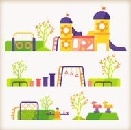 Vector image of colorful playground