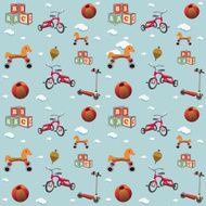Kid&#039;s vintage toys pattern wallpaper