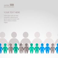 Business seamless background template with colorful people Vector illustration
