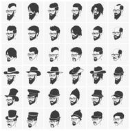 hairstyles with a beard and mustache wearing glasses hats