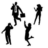 Vector silhouette of dance N7