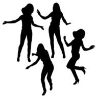 Vector silhouette of a woman N121