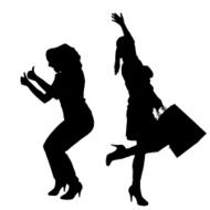 Vector silhouette of a woman N122