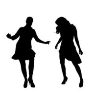 Vector silhouette of a woman N124