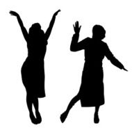 Vector silhouette of a woman N125
