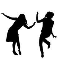 Vector silhouette of a woman N127