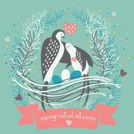 Cute greeting Birthday card or invitation in vector