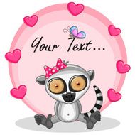 Lemur with hearts N3
