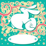 Easter greeting card with rabbit N2