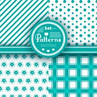 Vector vintage seamless patterns set N4