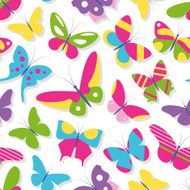 cute butterflies collection pattern