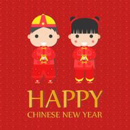 Happy Chinese New Year Greetings Happy children N3