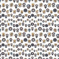 seamless pattern with cartoon jellyfish N3