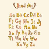 Cute vector doodle alphabet N2