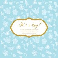 Baby boy arrival announcement card N9