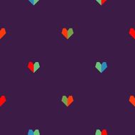 Cute seamless geometric hearts pattern