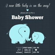 Baby boy shower card N101