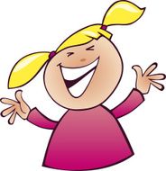 happy girl laughing