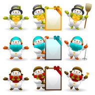 snowman icon set