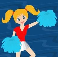 Pretty Cheerleader (vector)