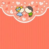 Kissing couple card