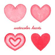 Watercolor hearts set N3
