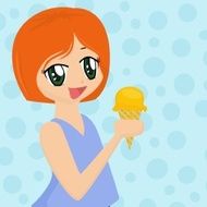 Girl Eating Ice-cream