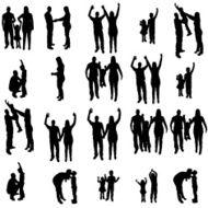 Vector Silhouette Of People N50