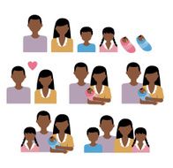 african family vector