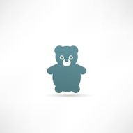 Teddy Bear Toy - Vector icon isolated N4