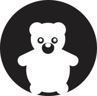 Teddy Bear Toy - Vector icon isolated N5