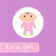 Baby shower card It&#039;s a girl