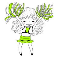 Cartoon Cheerleader N23