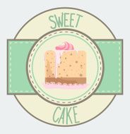 Vintage cupcake poster design N7