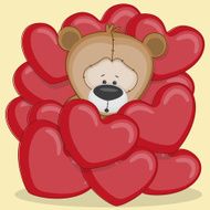 Bear in hearts N3