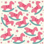 Cute child hobby horse pattern