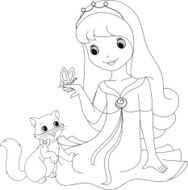 Princess coloring page