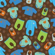 Clothes for newborn baby boy seamless pattern Baby fashion