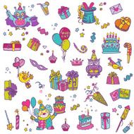 Hand drawn Birthday Celebration Design Elements
