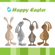 Easter card with rabbits