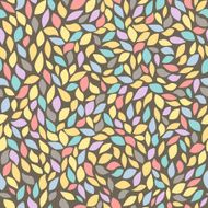Abstract Leaves Seamless Background Hand drawn vector N2