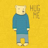 Cute bear hand drawn in vector N2