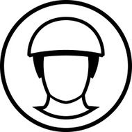 Vector man head in helmet